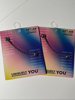 CROCS Silver “Baller” Chain Jibbitz (Set of 2)